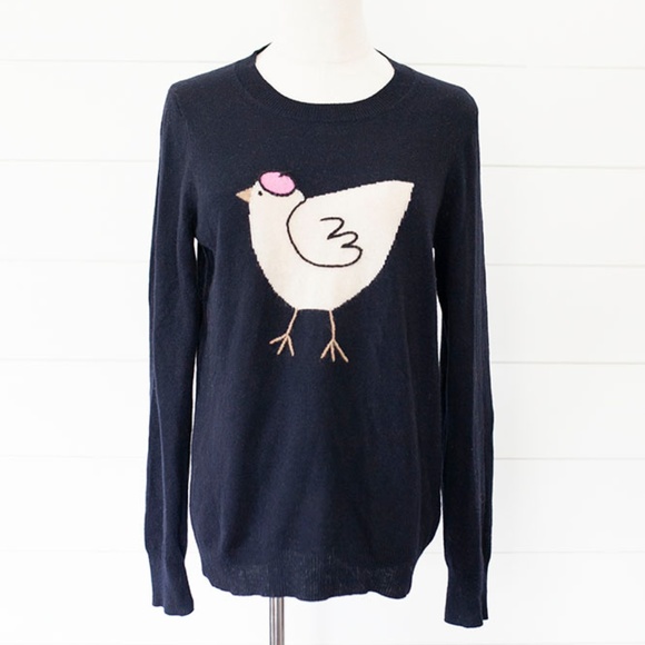 J Crew Cashmere Blend Chicken Sweater 